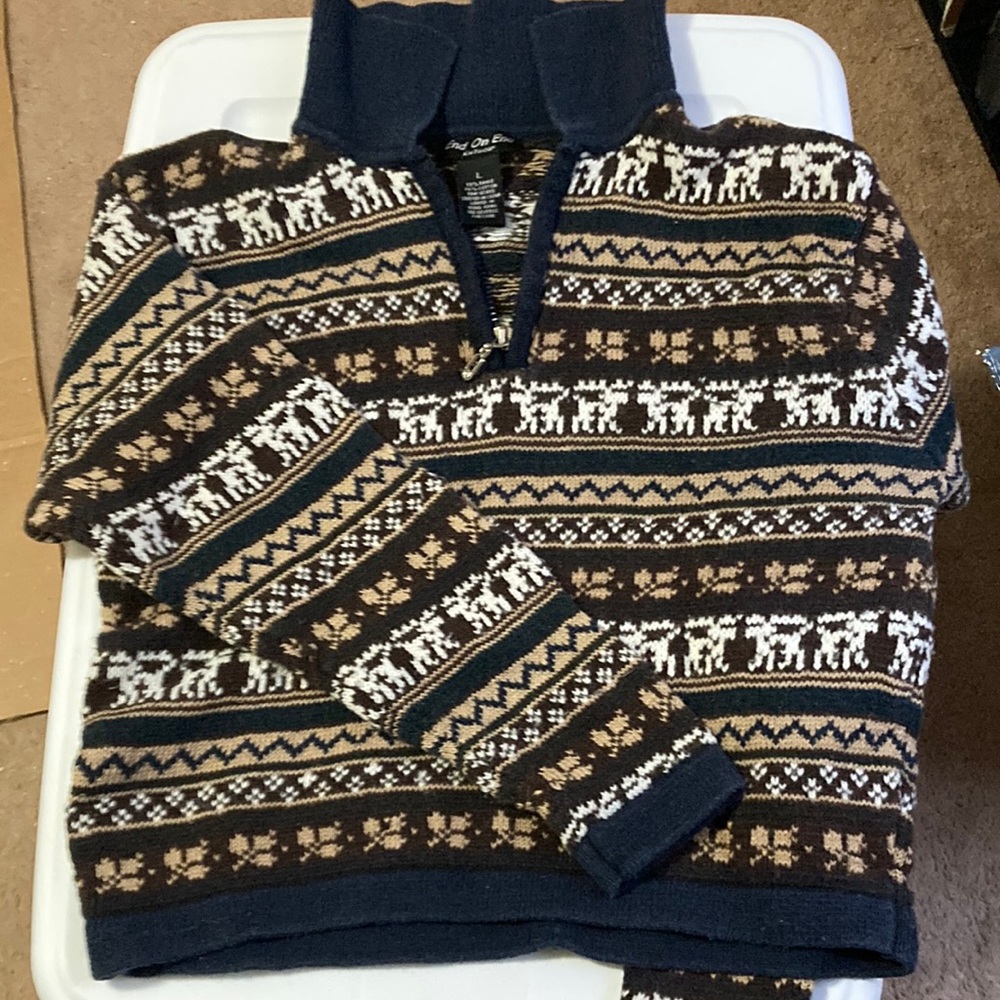 Retro Quarter-Zip Sweater Slightly Cropped, Great for Fall & Winter